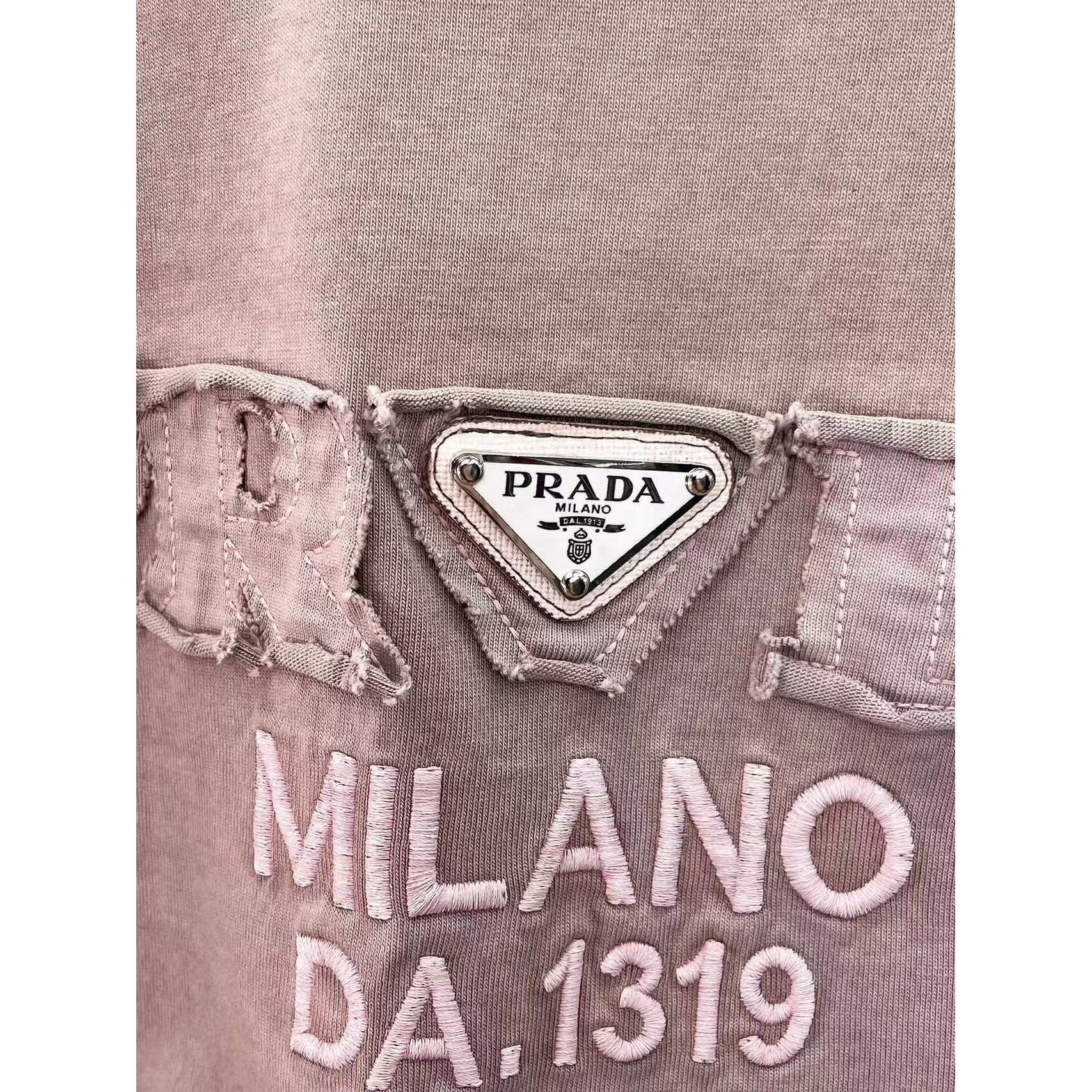 <p>PRADA&nbsp;专柜新款短袖T恤(洗水褐)</p>