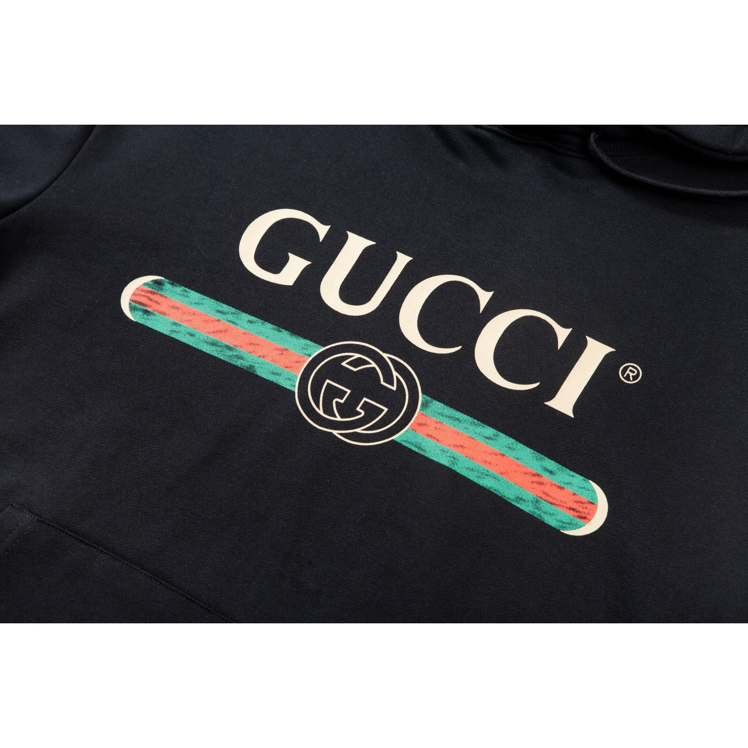 <p>Gucci logo印花连帽卫衣(黑)</p>
