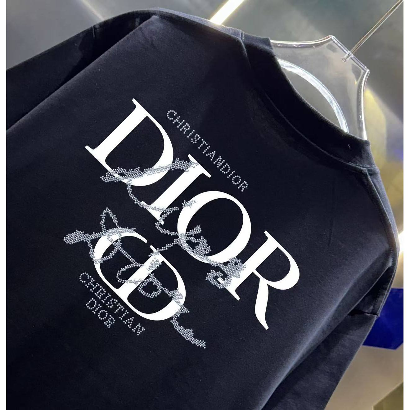 <p>DIOR 圆领短袖T恤(黑)</p>
