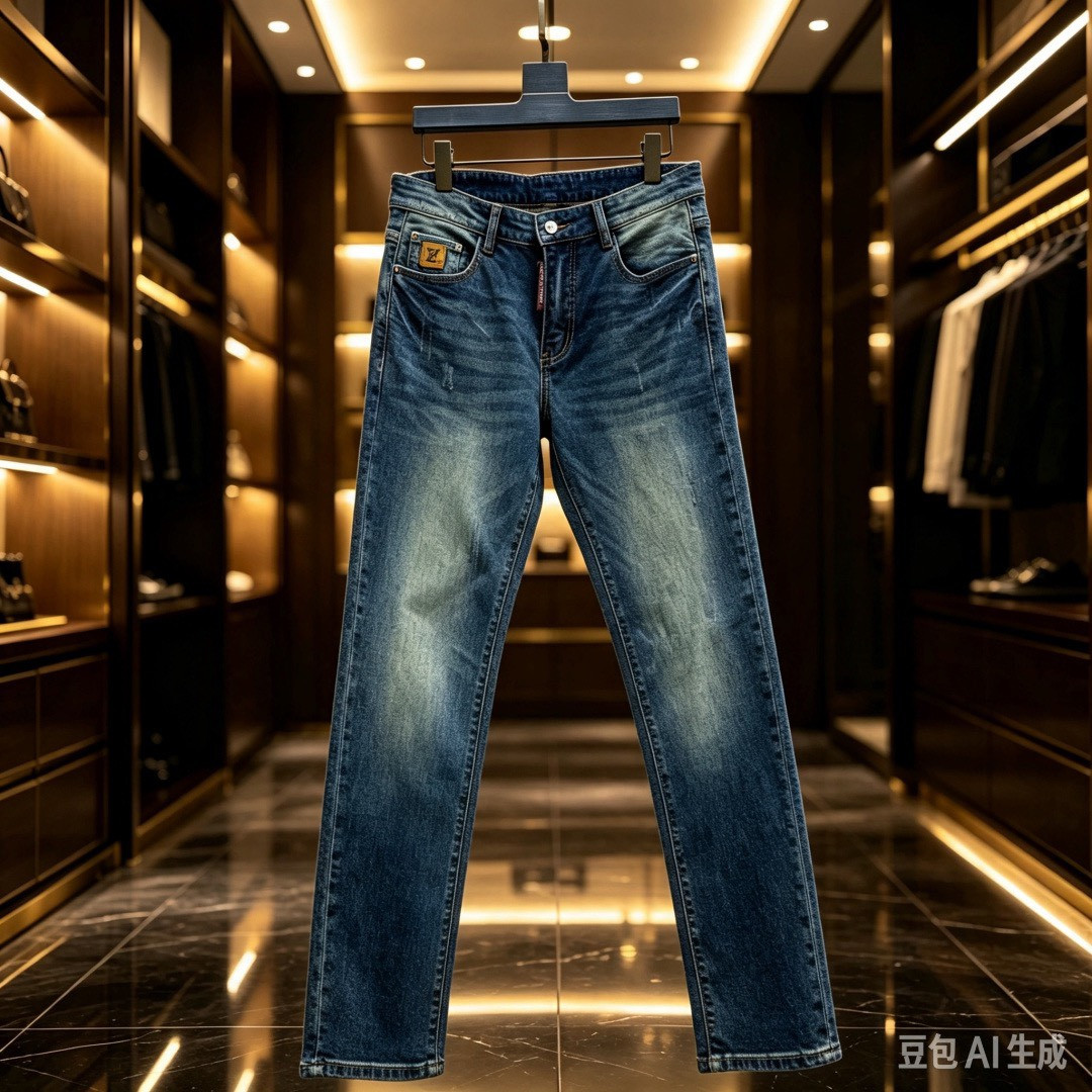 <p>LV&nbsp;欧洲专柜新款修身小直筒牛仔裤</p>