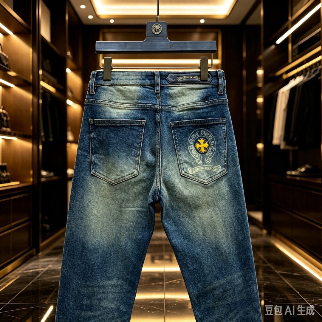 <p>CHROME HEARTS 欧洲专柜新款修身小直筒牛仔裤</p>