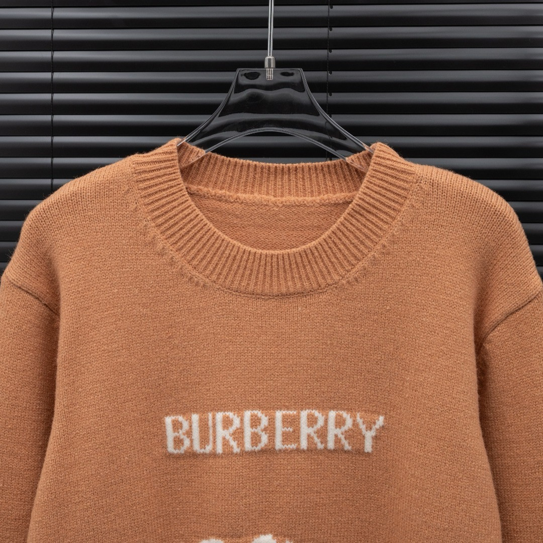 <p>BURBERRY&nbsp;战马 LOGO长袖毛衣(橘)</p>