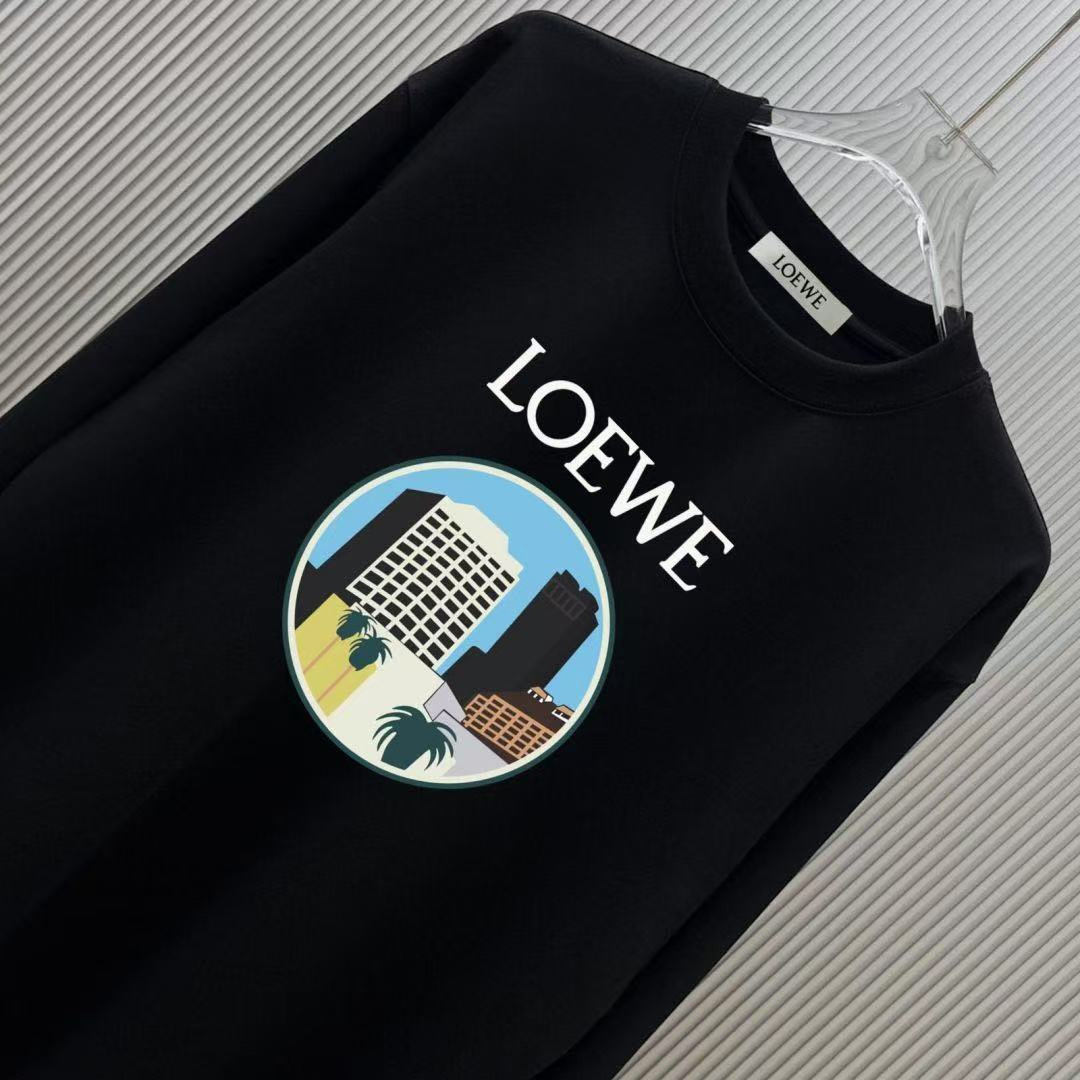 <p>LOEWE 长袖卫衣T恤(黑)</p>