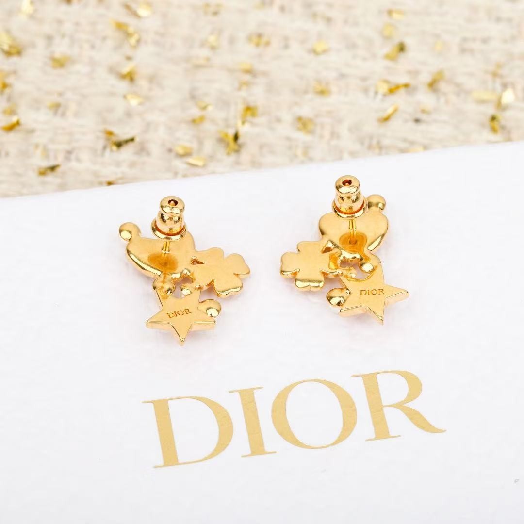 <p>DIOR&nbsp;珍珠星星四叶草爱心CD耳钉</p>
