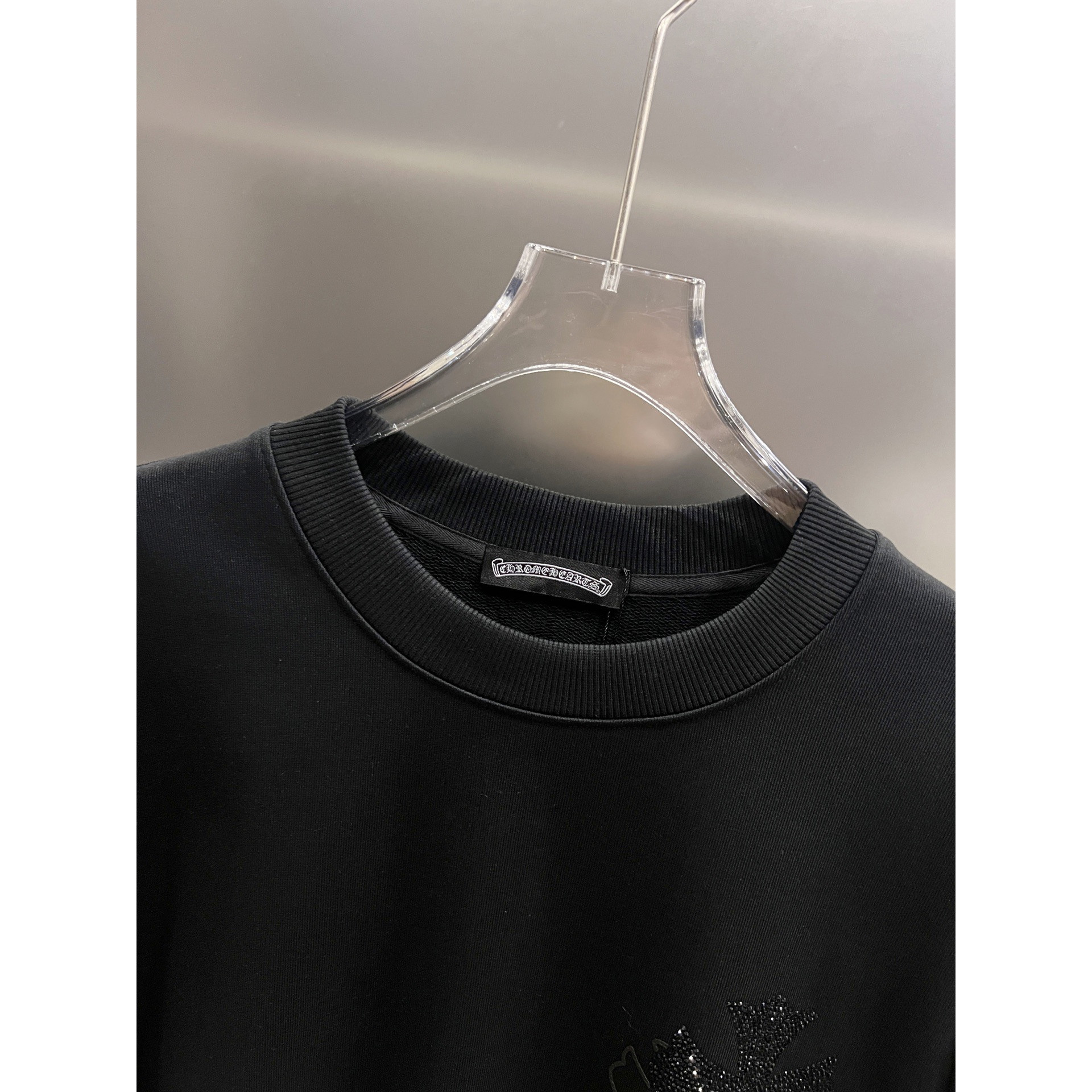 <p>CHROME HEARTS 圆领长袖卫衣(黑)</p>