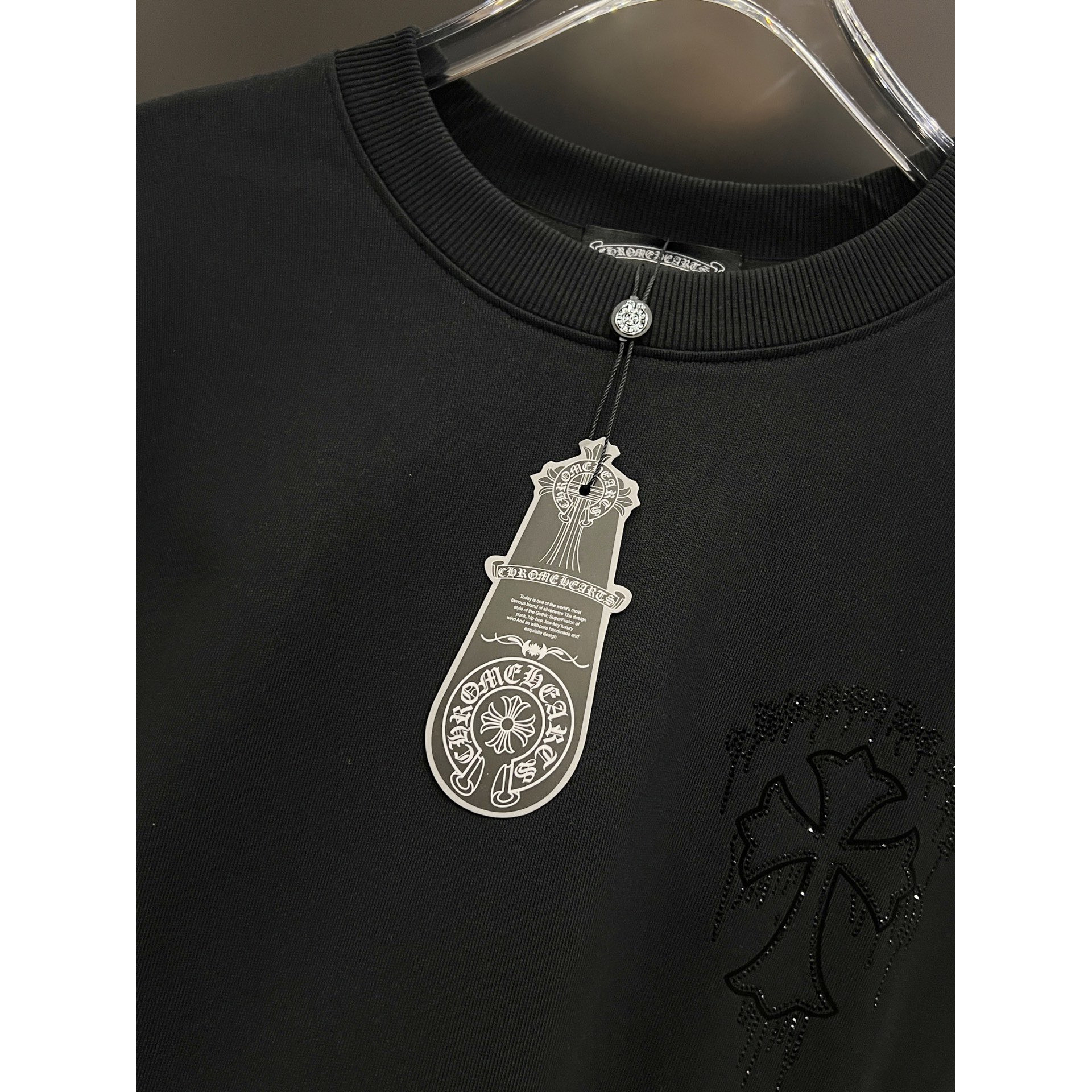 <p>CHROME HEARTS 圆领长袖卫衣(黑)</p>