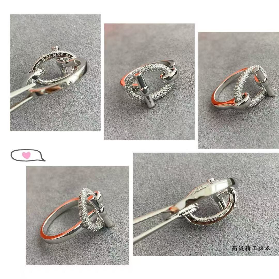 <p>HERMES&nbsp;椭圆OT戒指</p>