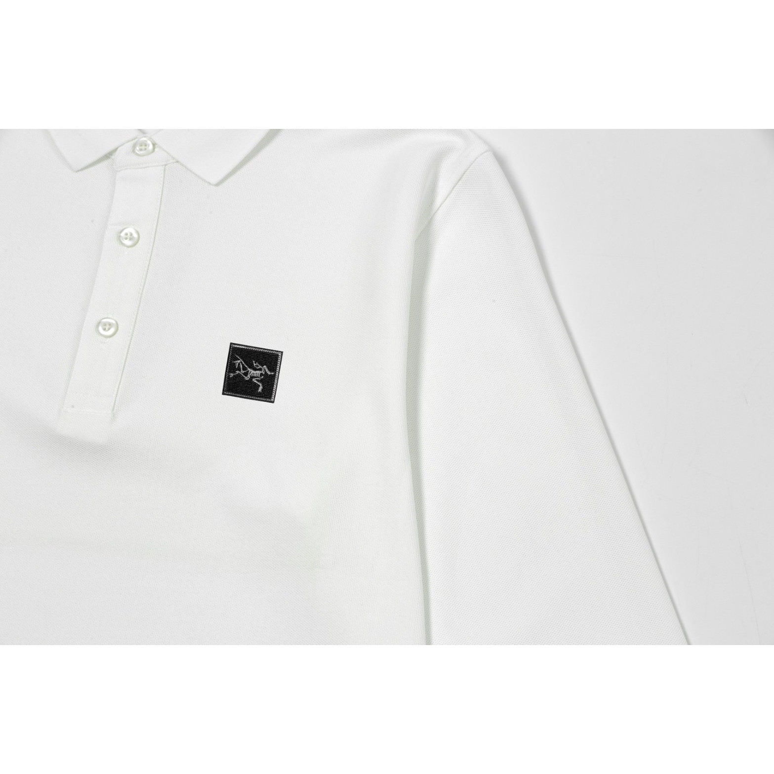 <p>Arc'teryx 男士高端珠地棉休闲长袖POLO衫(白)</p>