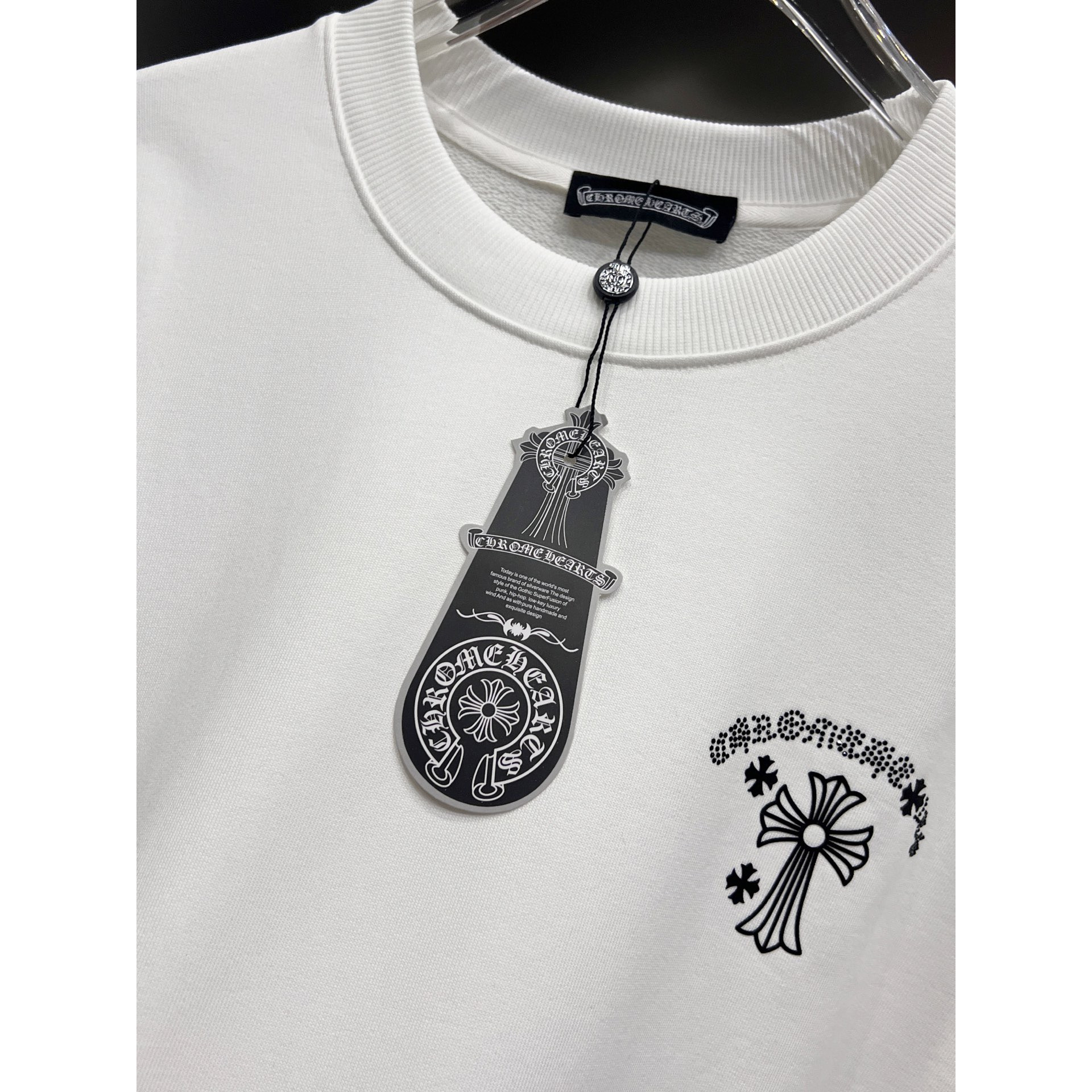 <p>CHROME HEARTS 圆领长袖卫衣(白)</p>