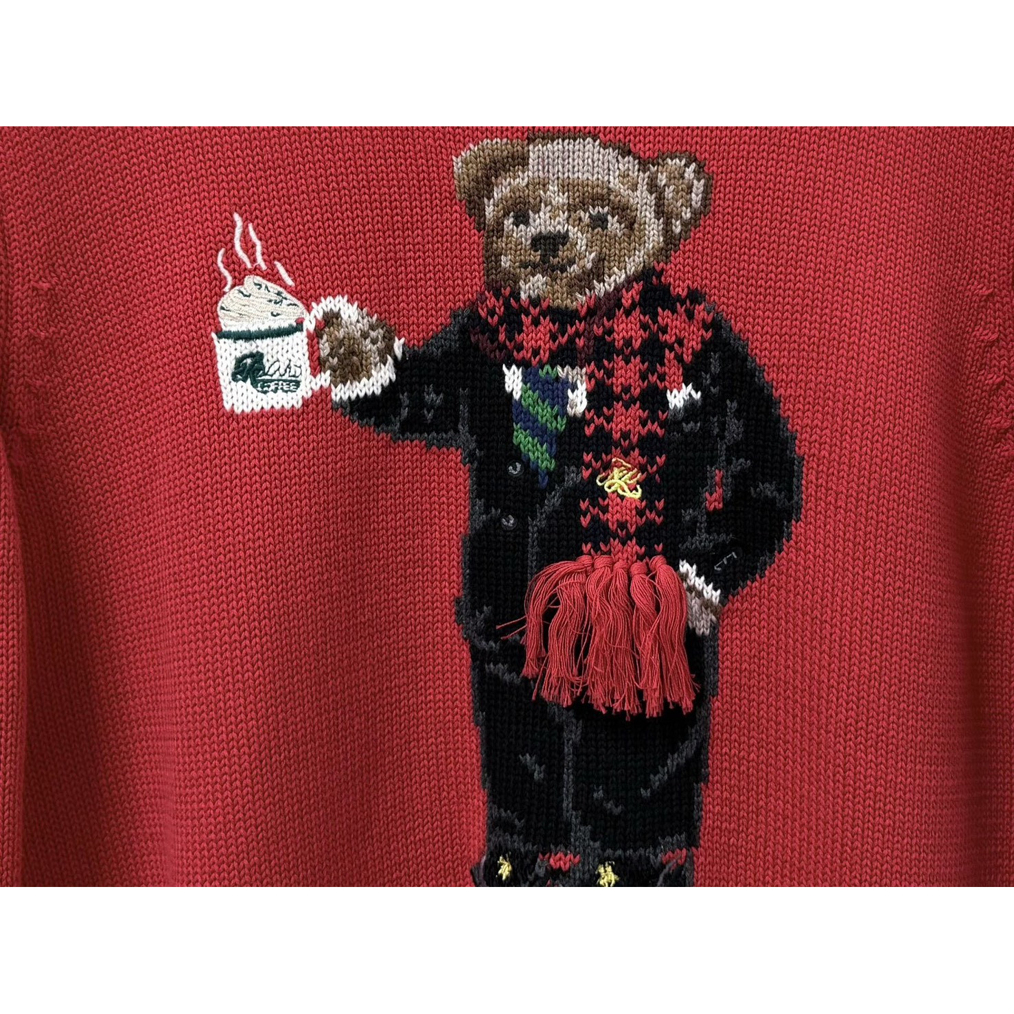 <p>Ralph Lauren&nbsp;宽松版棉圆领针织衫(紅)</p>