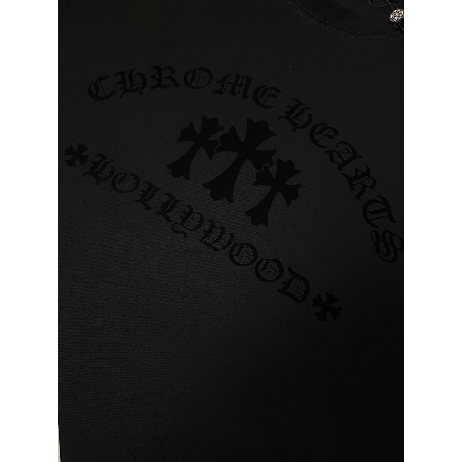 <p>Chrome Hearts 十字架植绒印花坎肩背心(黑)</p>