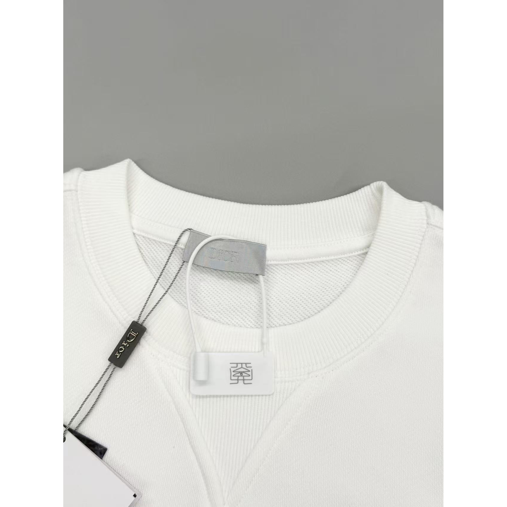<p>DIOR&nbsp;CD刺绣圆领卫衣(白)</p>