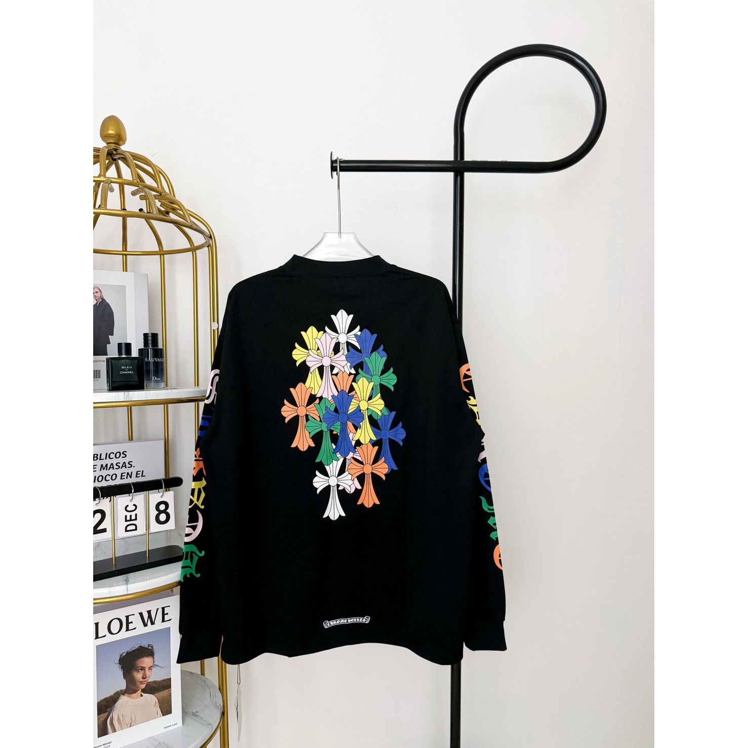 <p>Chrome Hearts 彩色十字圆领长T(HE272黑)</p>