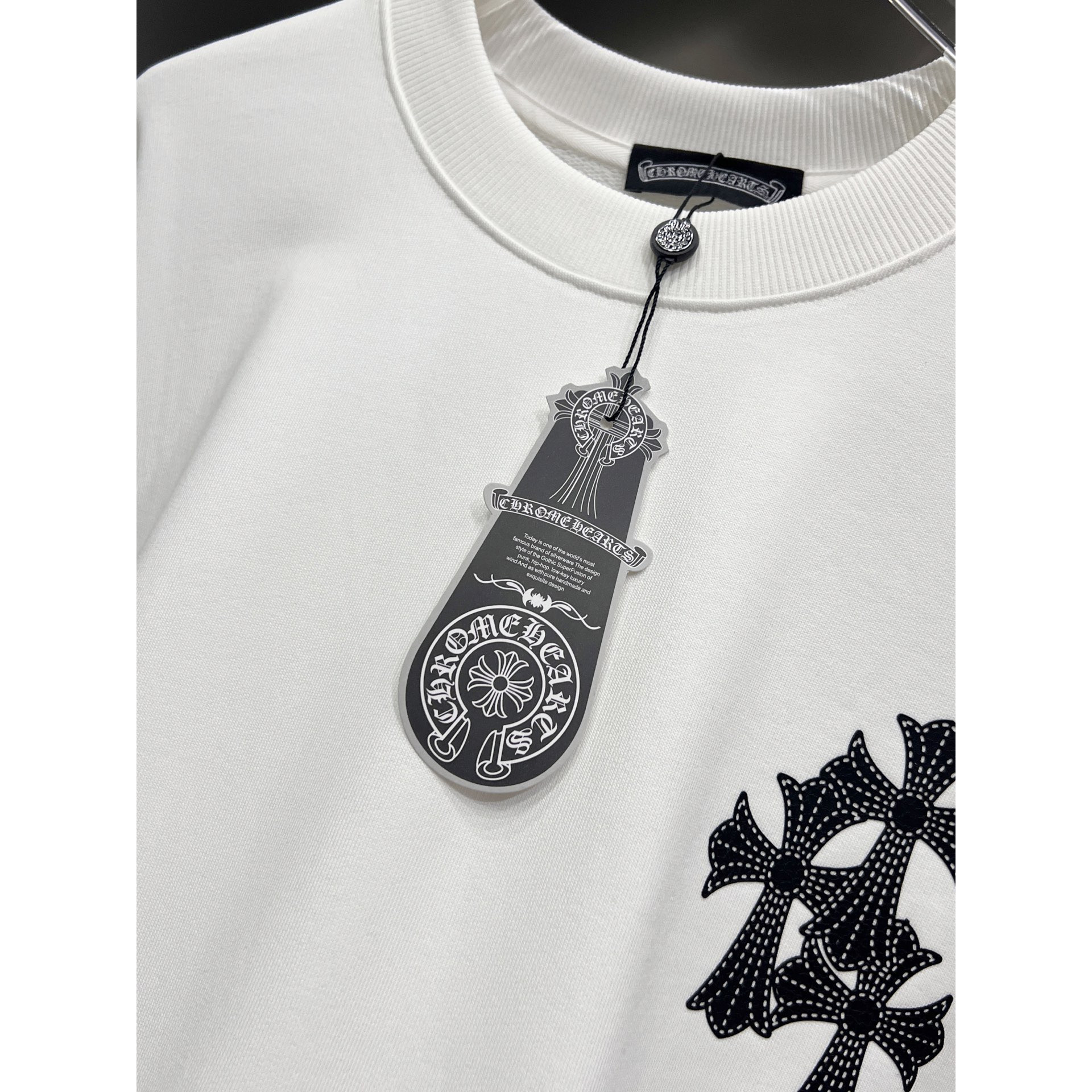 <p>CHROME HEARTS 圆领长袖卫衣(白)</p>