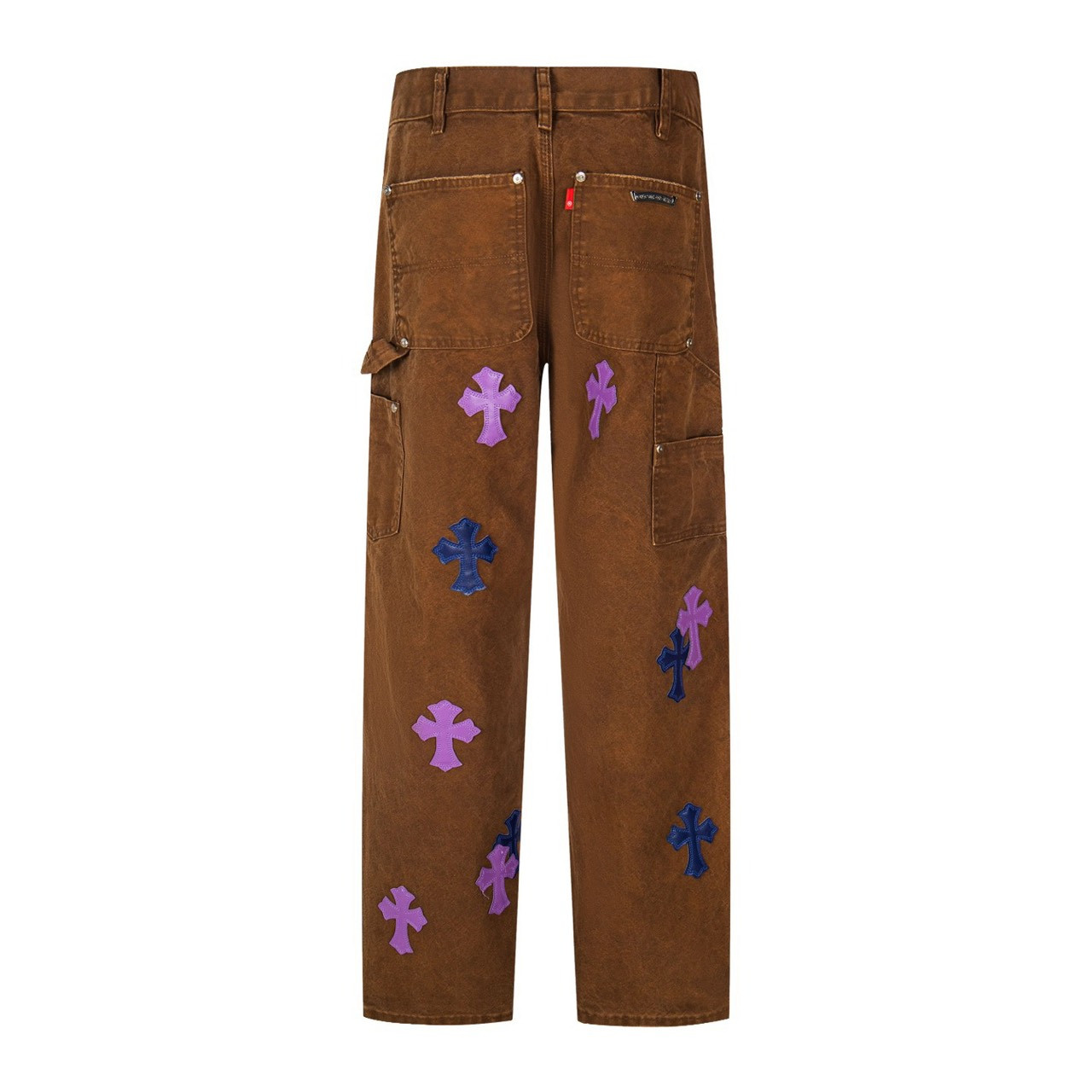<p>CHROME HEARTS 棕伐木紫色多皮牛仔裤(1786#)</p>