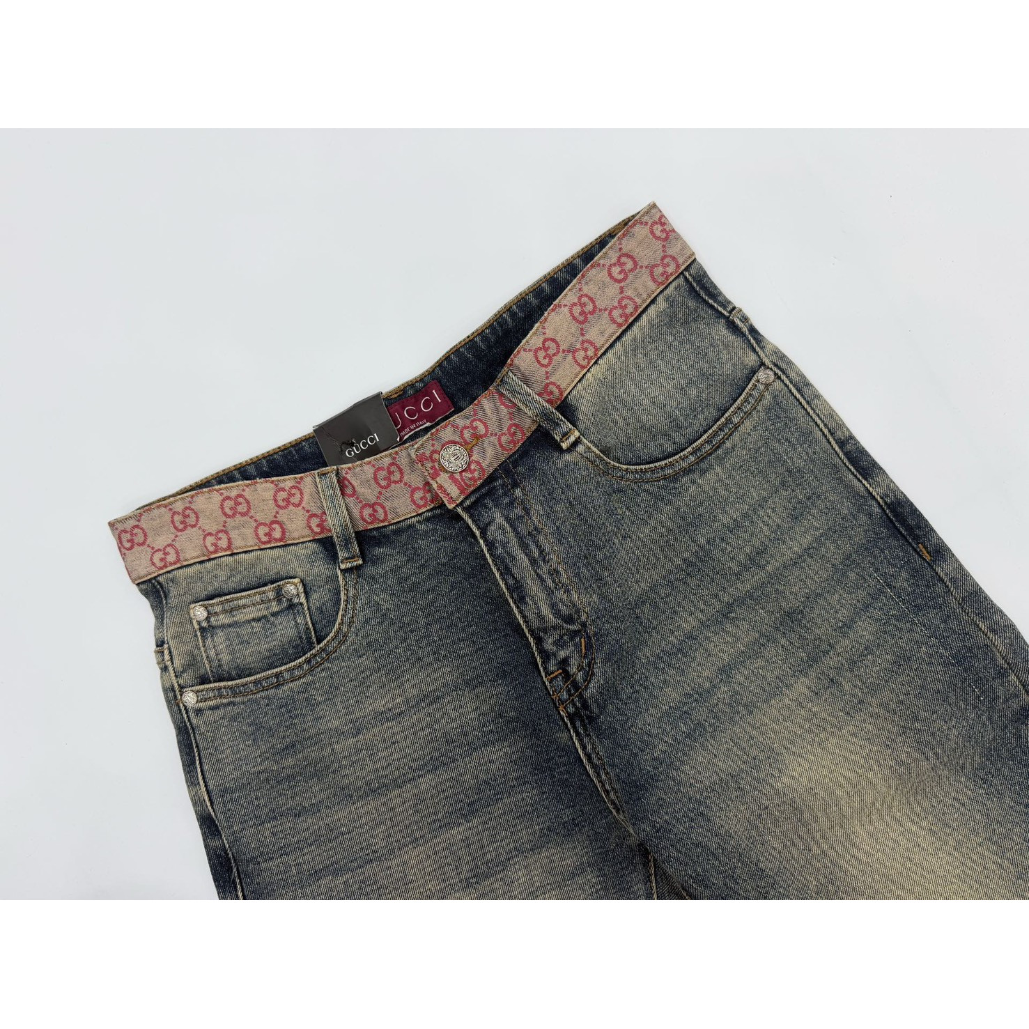 <p>GUCCI 阔腿直筒牛仔裤(D2681#)</p>