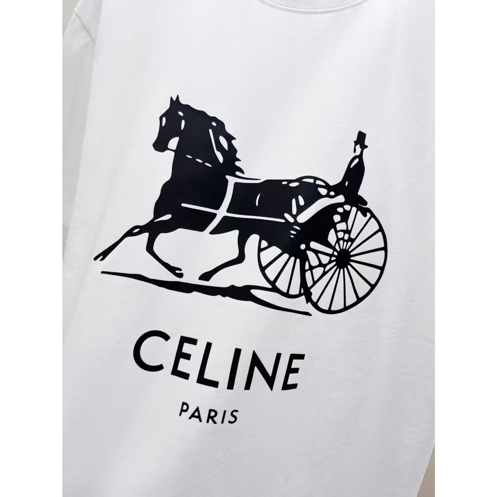 <p>CELINE&nbsp;短袖圆领T恤(白)</p>