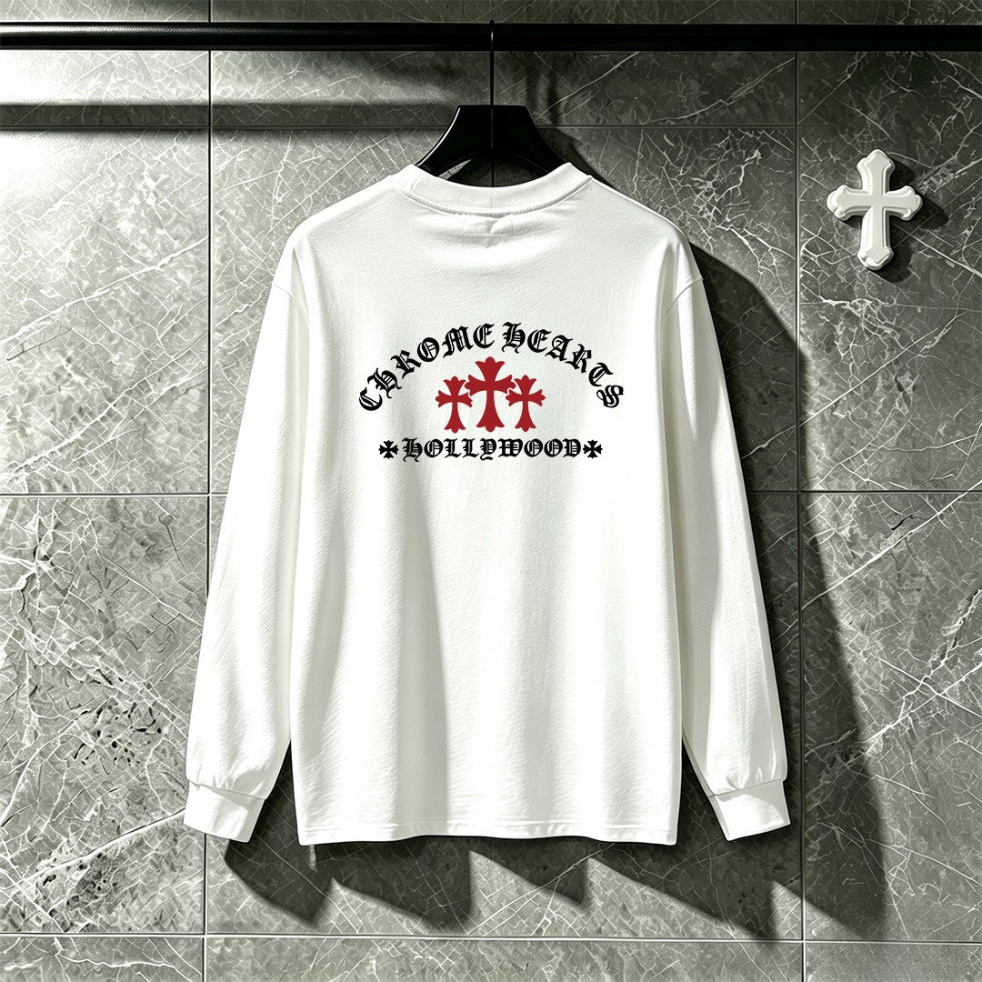 <p>CHROME HEARTS 长袖T恤(白)</p>