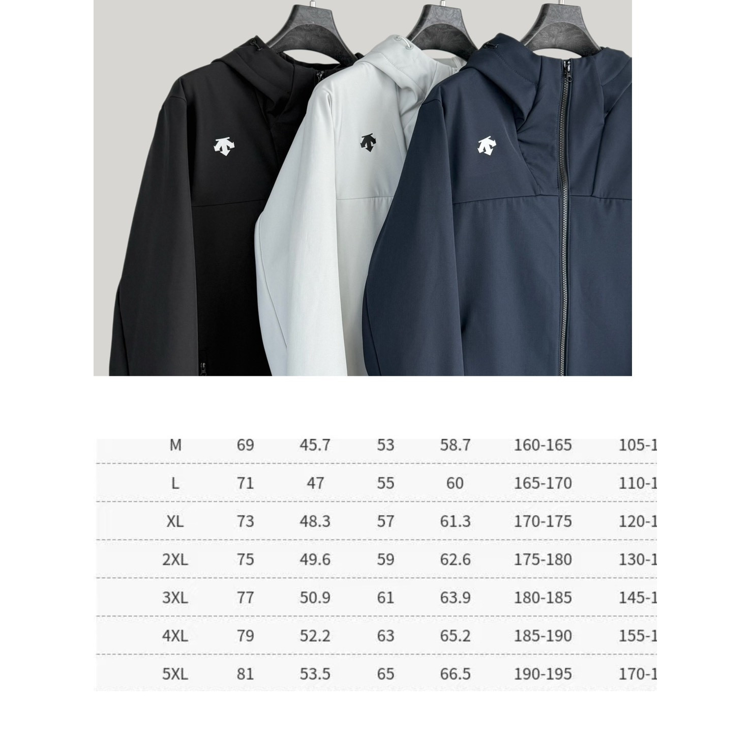<p>Descente 软壳加薄绒冲锋衣(米白灰)</p>