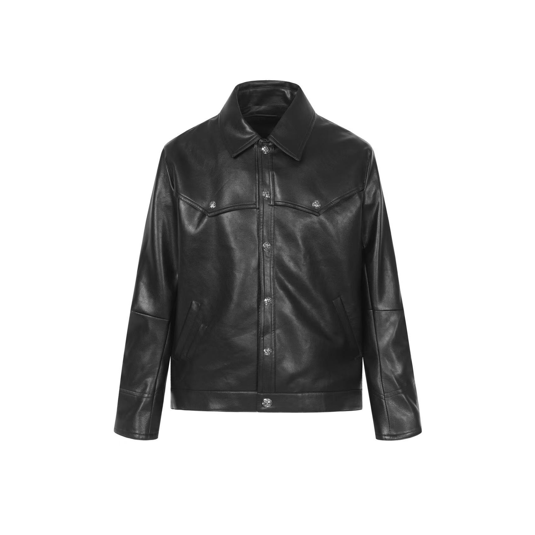 <p>Chrome Hearts 手臂大刺绣皮衣(黑)</p>