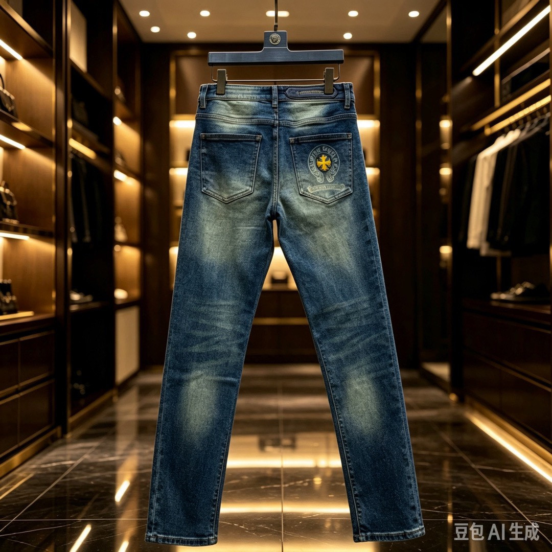 <p>CHROME HEARTS 欧洲专柜新款修身小直筒牛仔裤</p>