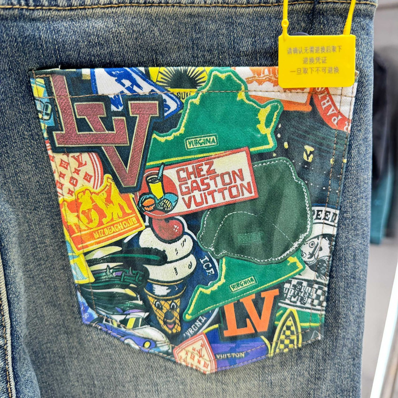 <p>LV 直筒牛仔裤(藍)</p>