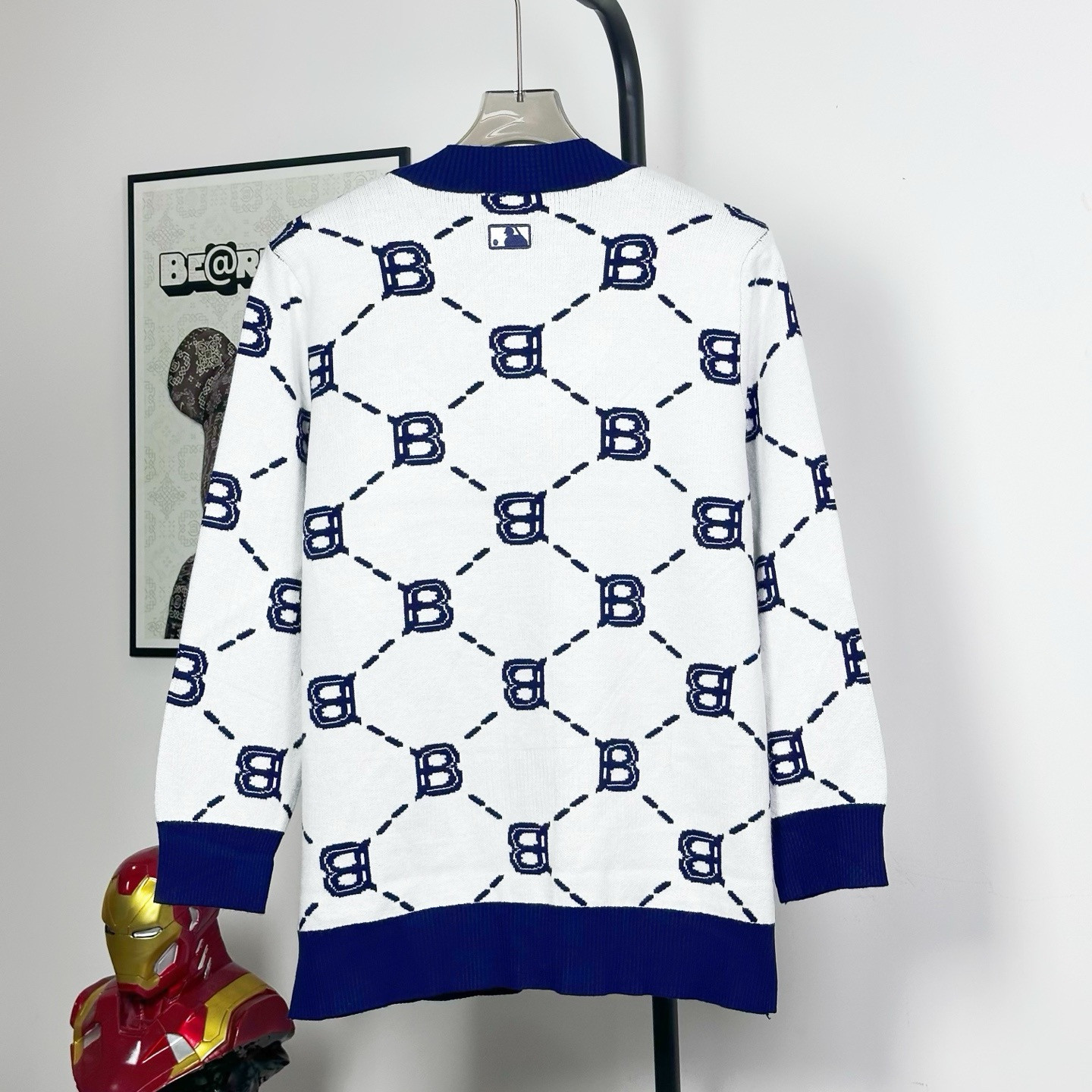 <p>MLB 针织B字刺绣百搭毛衣(白MG33)</p>