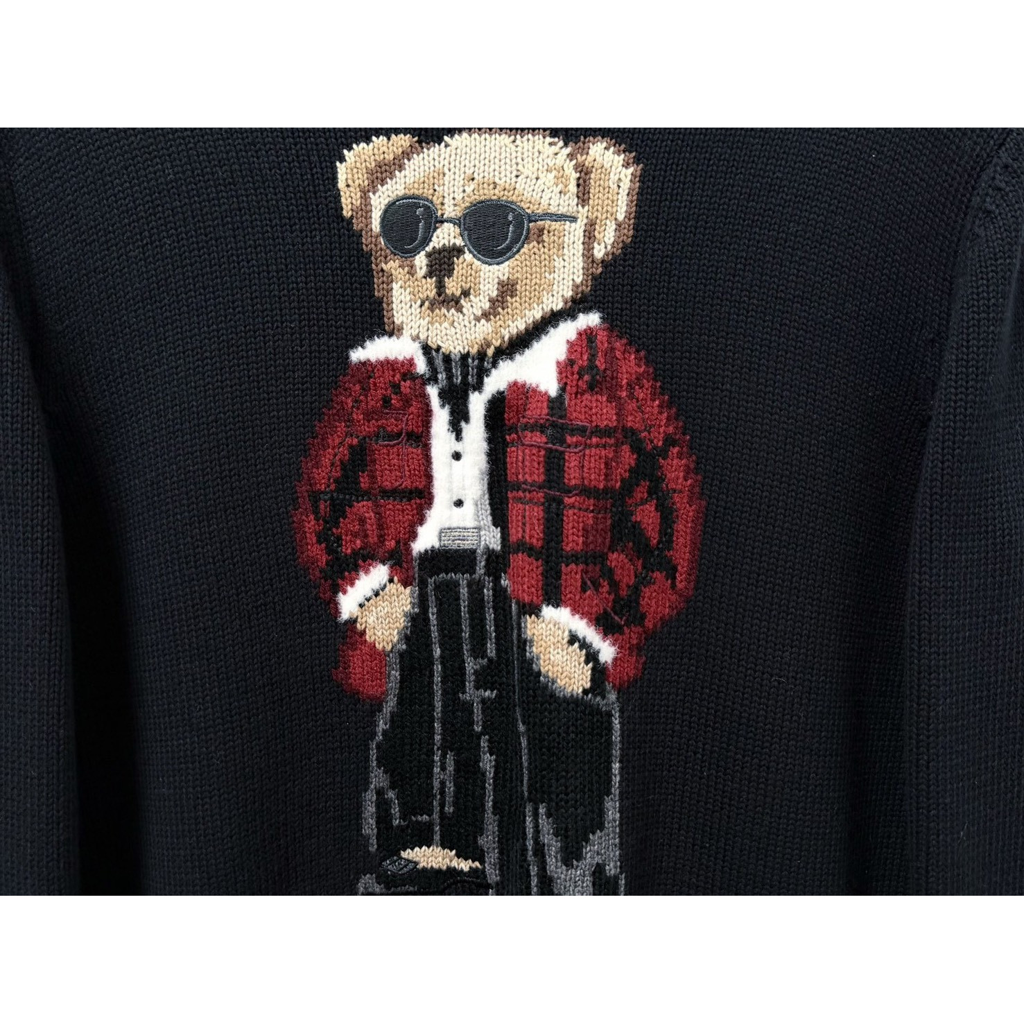 <p>Ralph Lauren 宽松版棉圆领针织衫(黑)</p>