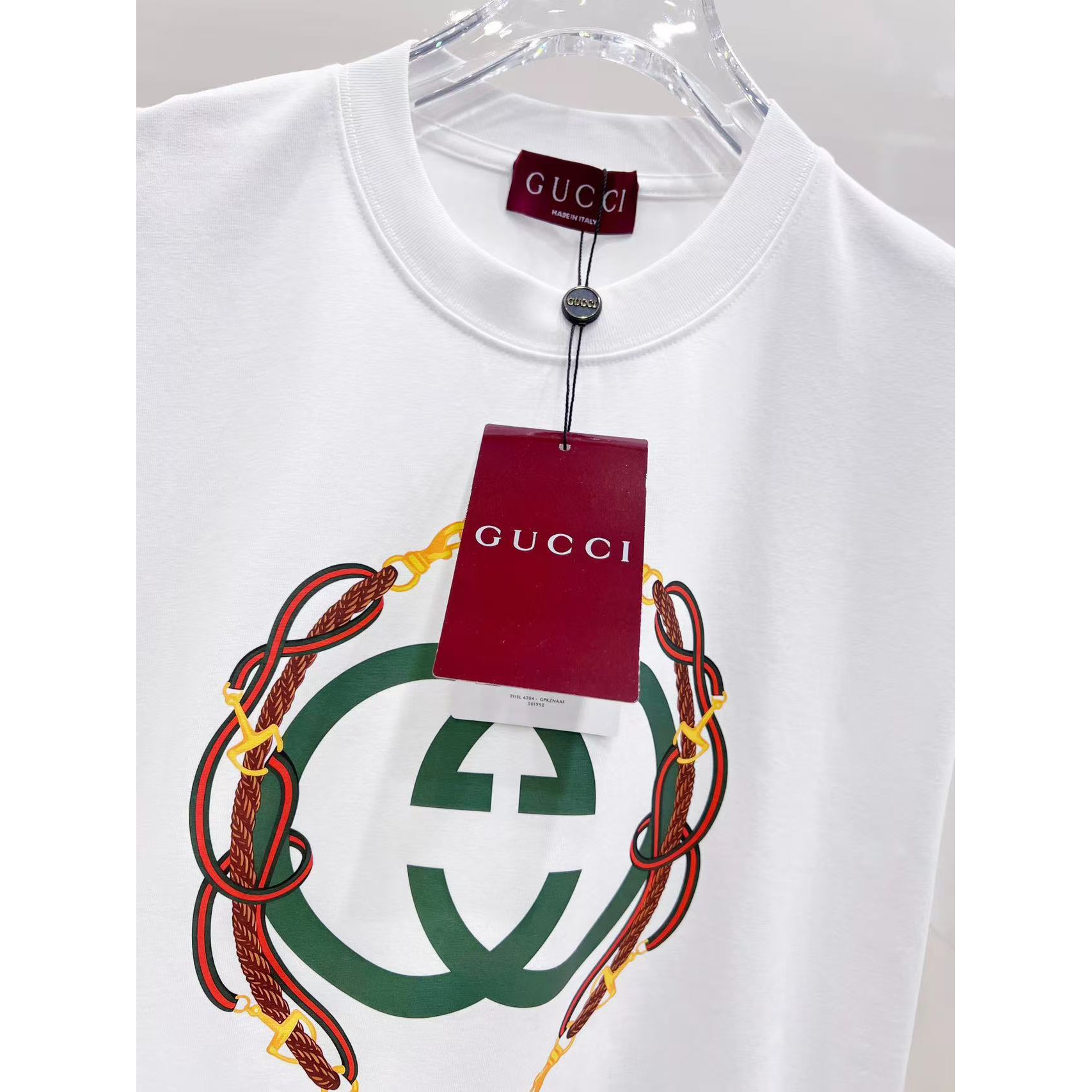 <p>Gucci 纯棉短袖T恤(白)</p>