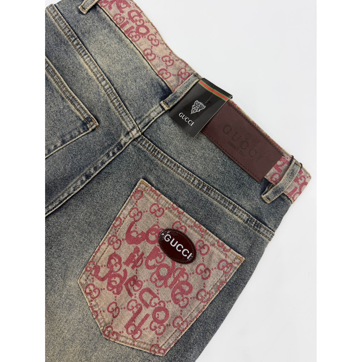 <p>GUCCI 阔腿直筒牛仔裤(D2681#)</p>