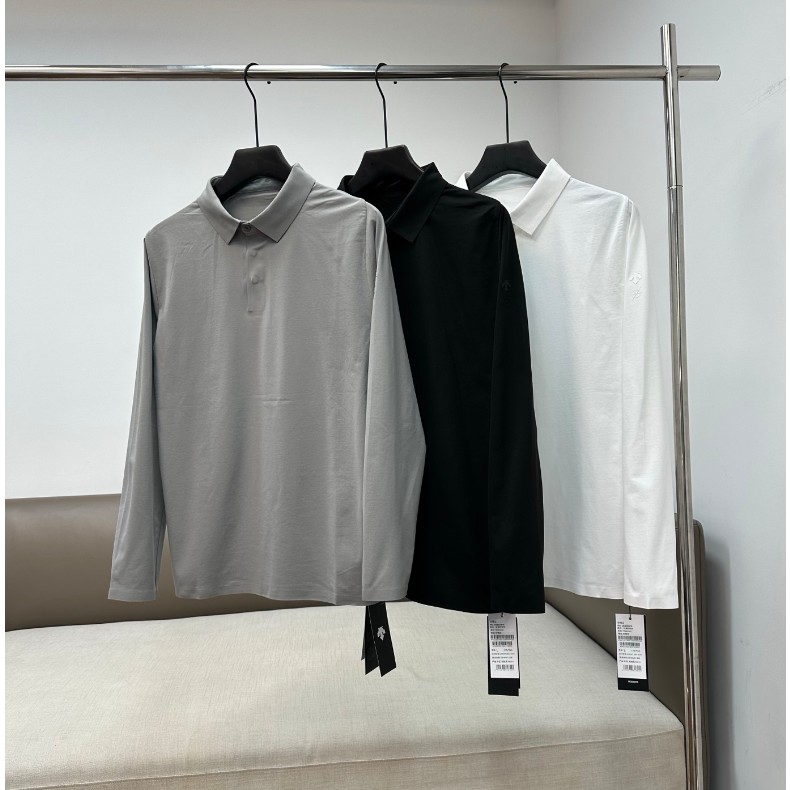 <p>DESCENTE 男士長袖POLO衫</p>