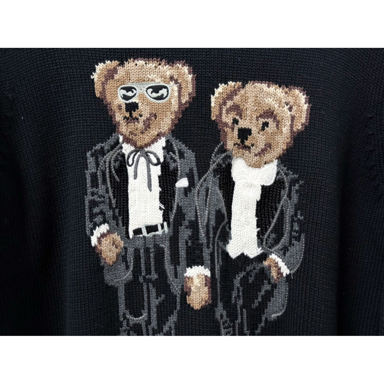 <p>Ralph Lauren 宽松版棉圆领针织衫(黑)</p>