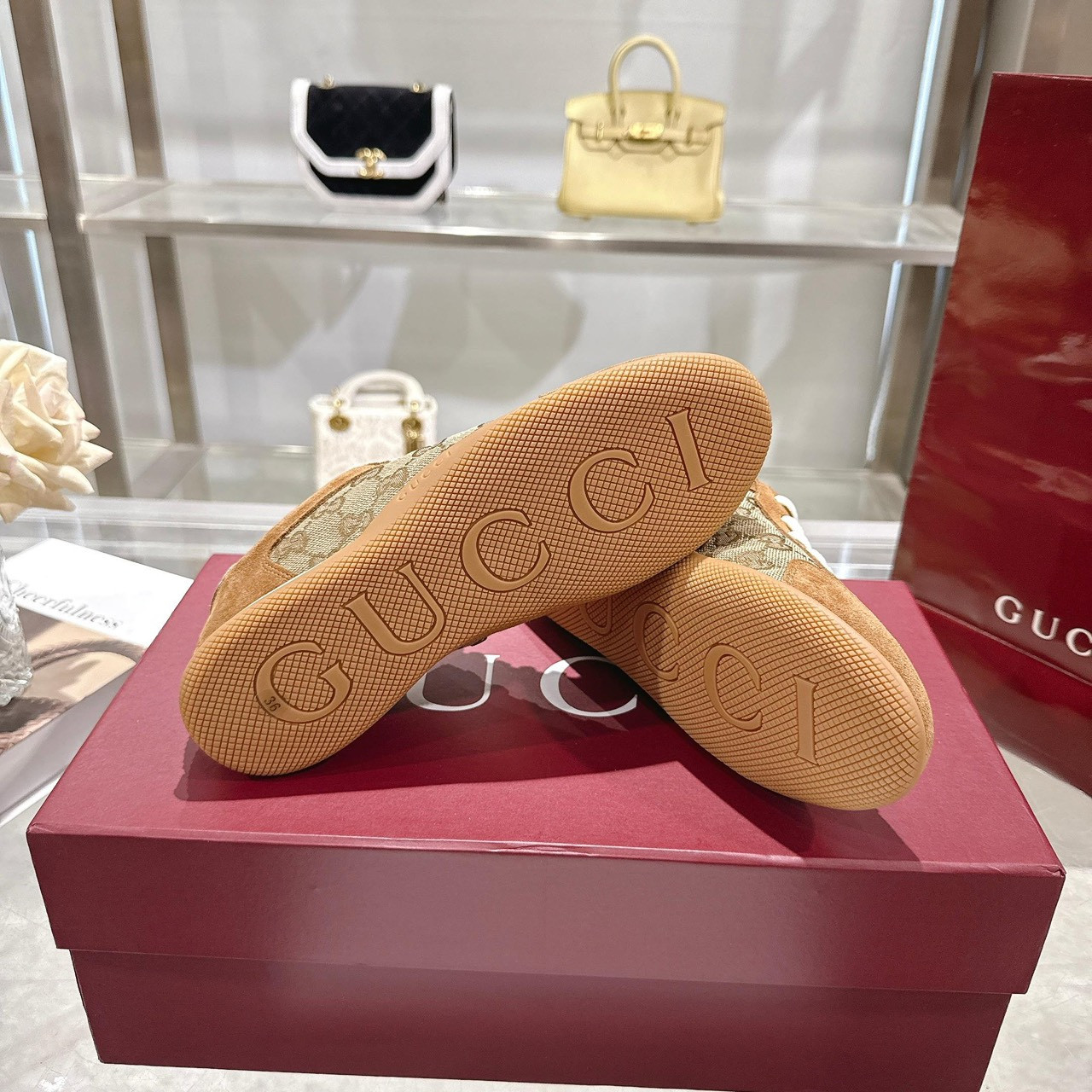 <p>GUCCI 德训鞋(女款-棕)</p>