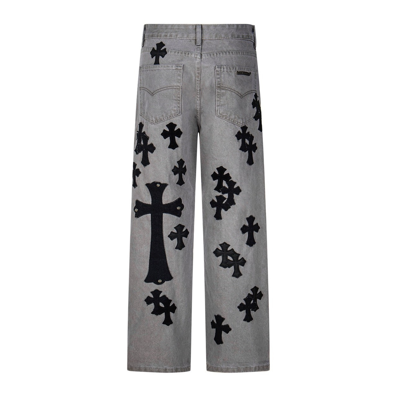 <p>CHROME HEARTS 灰色牛王牛仔裤(1763#)</p>