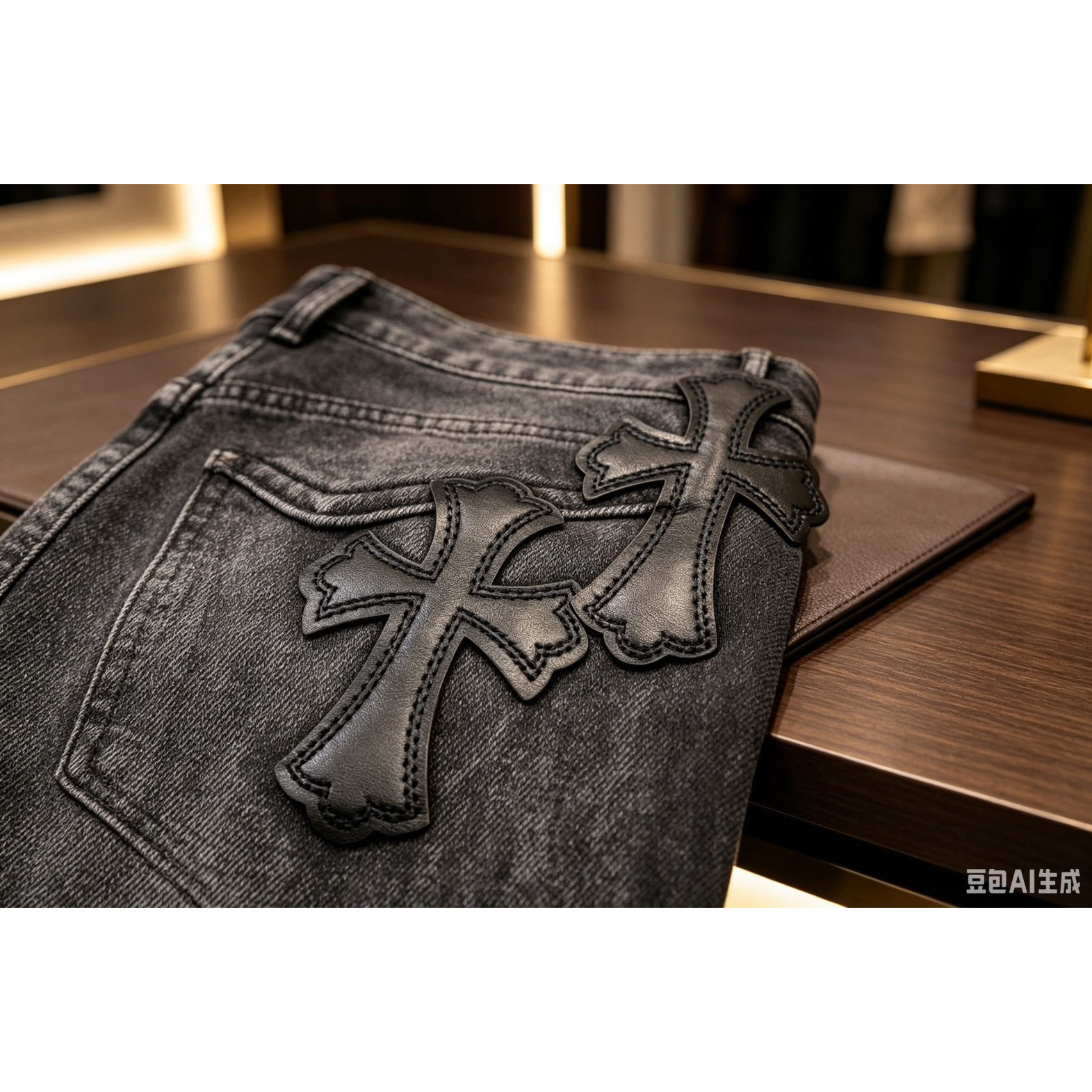 <p>CHROME HEARTS&nbsp;<span style="font-size:13px">欧洲专柜新款修身小直筒牛仔裤</span></p>