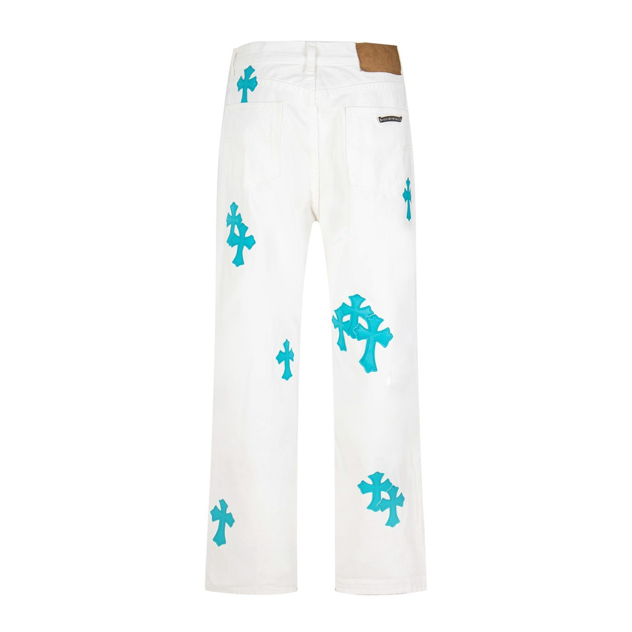 <p>CHROME HEARTS 白裤青皮爆款拼皮情侣闺蜜牛仔裤(1816#)</p>

<p>&nbsp;</p>