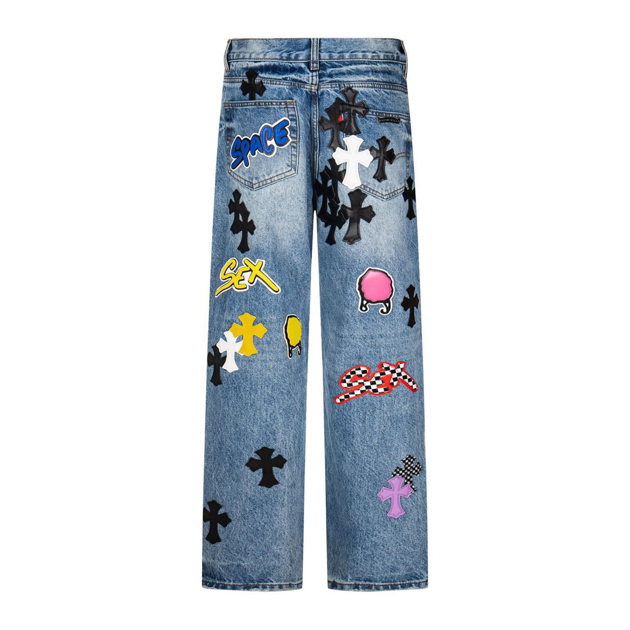 <p>CHROME HEARTS Sex章鱼牛仔裤(1759#)</p>