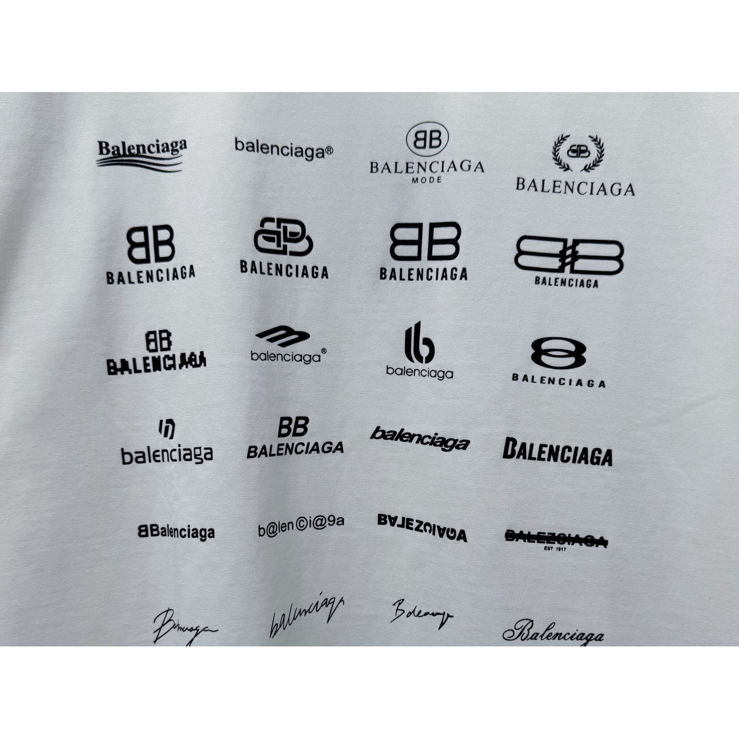 <p>BALENCIAGA logo印花长袖(白)</p>