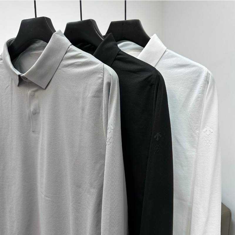 <p>DESCENTE 男士長袖POLO衫</p>