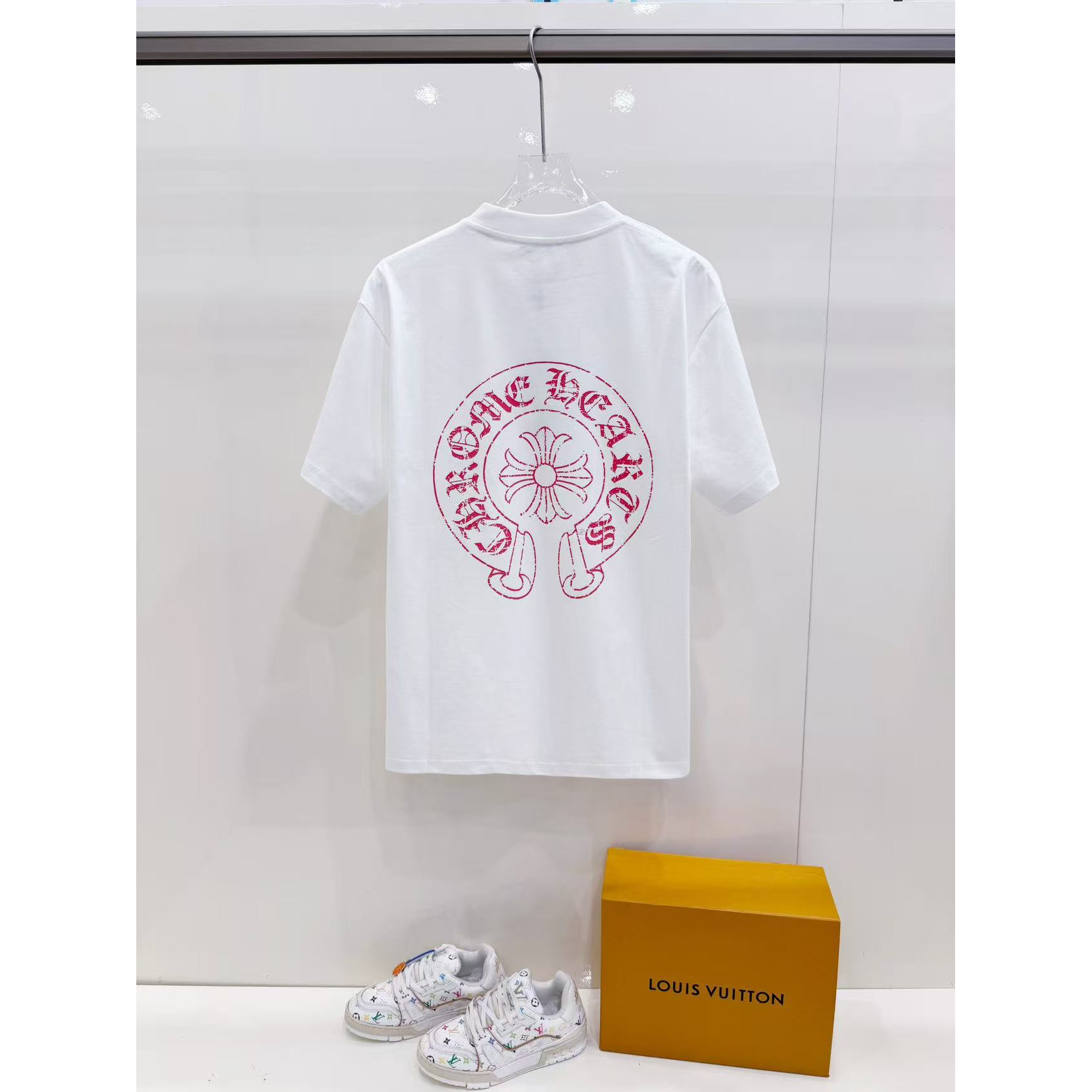 <p>CHROME HEARTS 印花logo短袖T恤(白)</p>