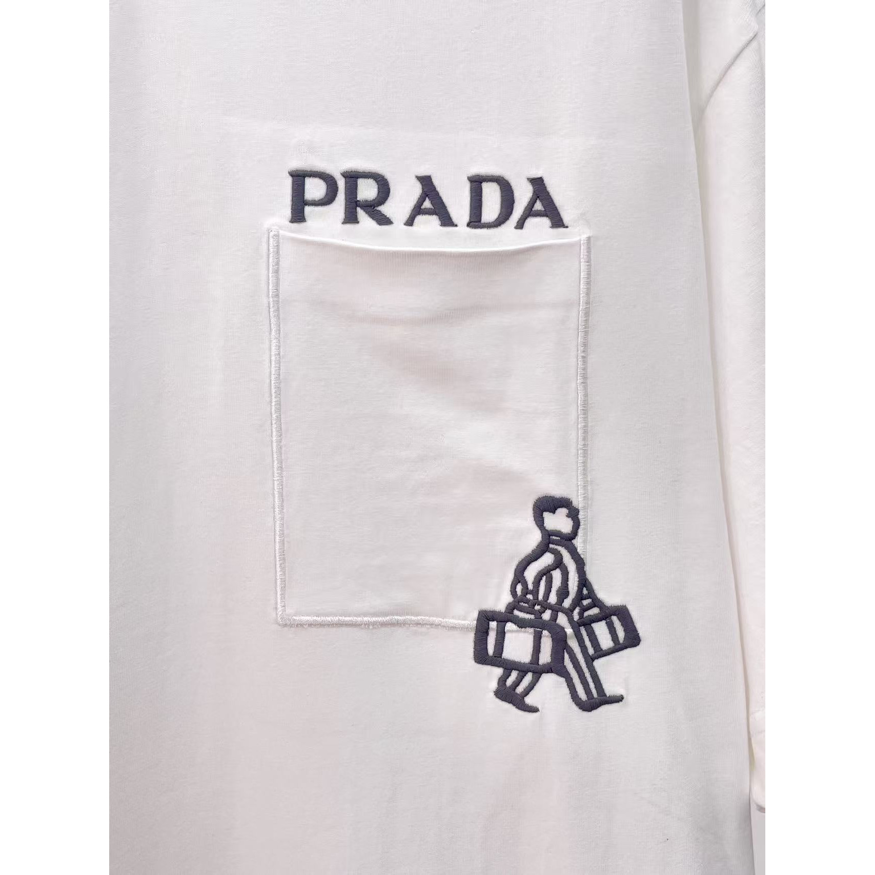 <p>PRADA 专柜新款短袖T恤(白)</p>