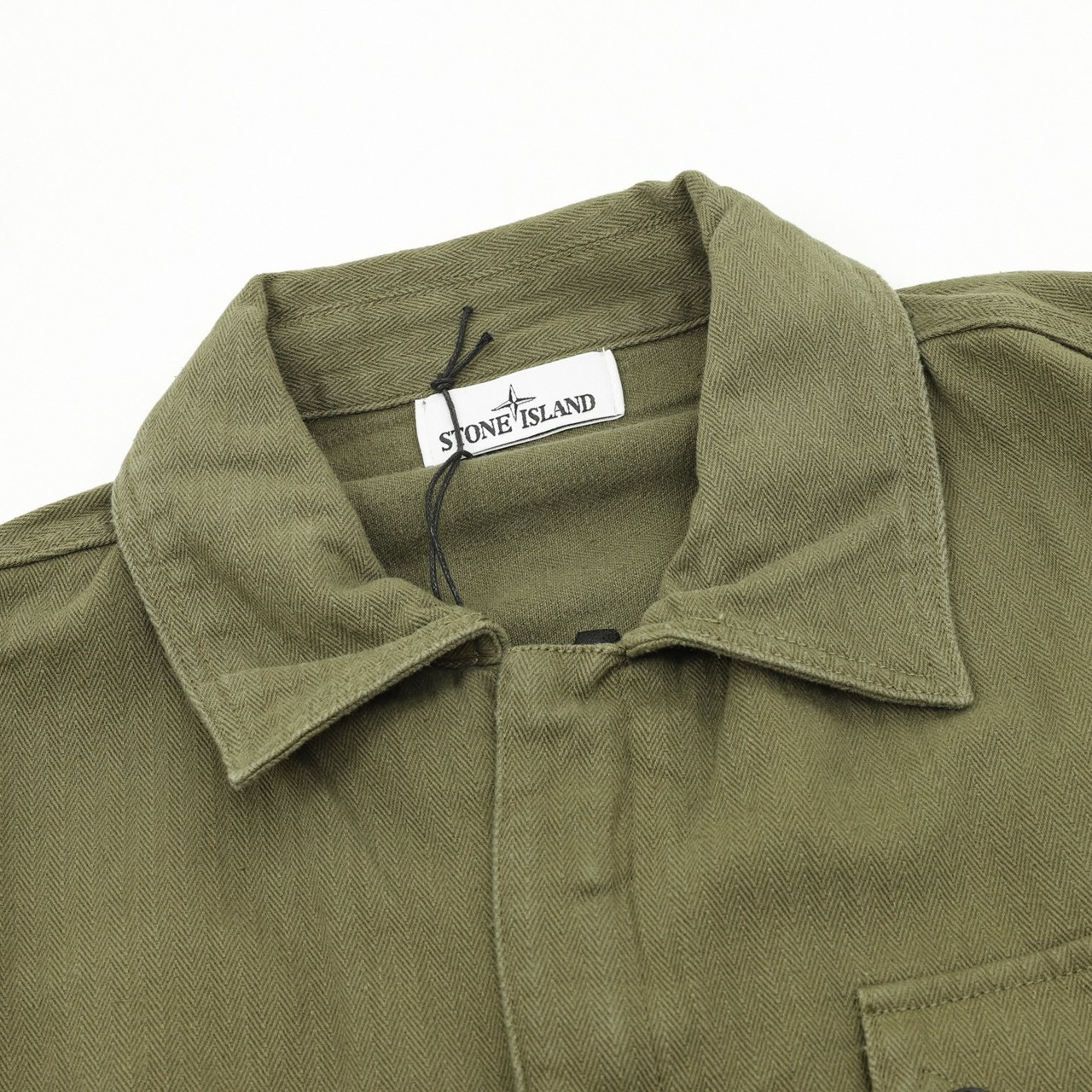 <p>Stone Island 户外口袋长款衬衫外套(綠)</p>