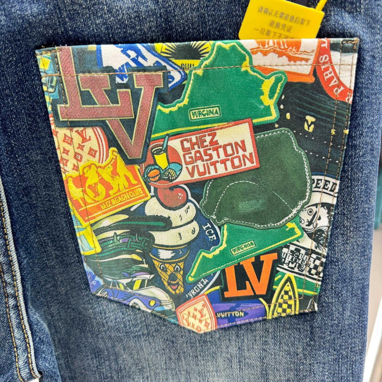 <p>LV 直筒牛仔裤(深蓝)</p>