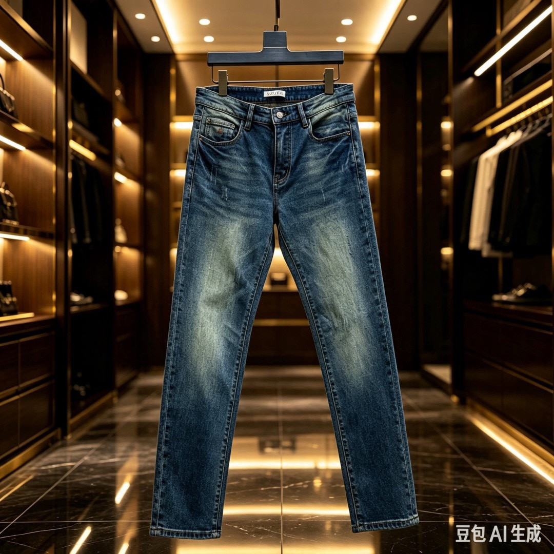 <p>GUCCI 欧洲专柜新款修身小直筒牛仔裤</p>